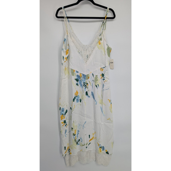 NWT By Anthropologie Lace Button-Front Slip Dress Size 16P Petites Ivory #ND455 - Picture 2 of 13